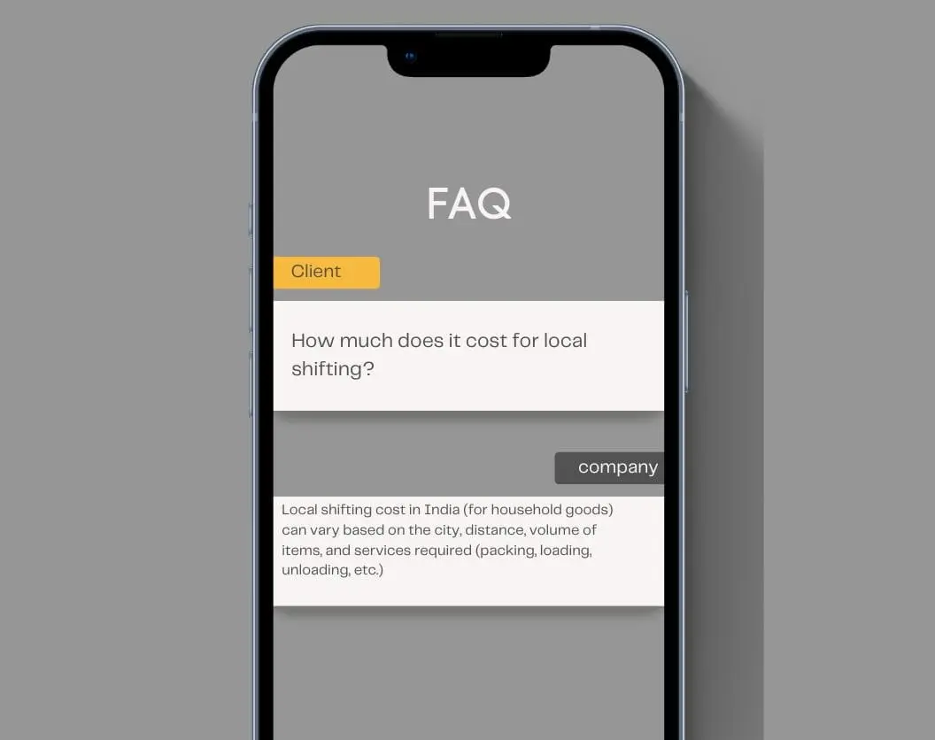 Frequently asked questions about packers and movers services